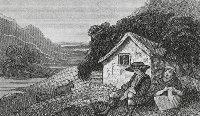 Paysans gallois (gravure) - English School