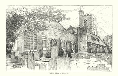 Église de West Ham (gravure) - English School