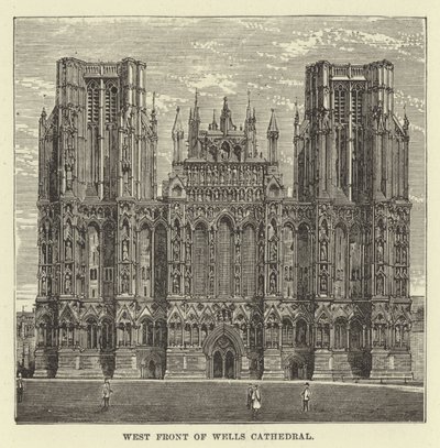 Façade ouest de la cathédrale de Wells - English School