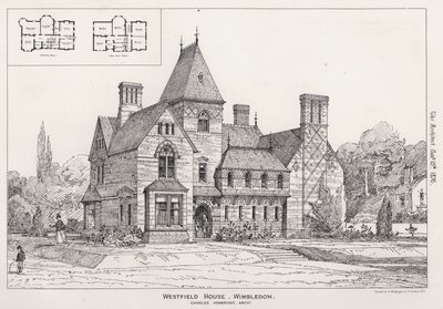 Maison Westfield, Wimbledon (gravure) - English School