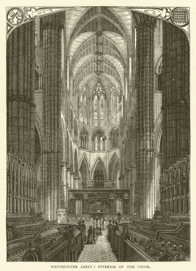 Abbaye de Westminster, intérieur du chœur - English School