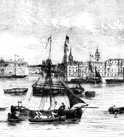 Quais sur la Tamise, du quai de Nicholson à la Douane - English School