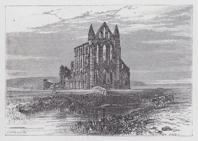 Abbaye de Whitby (gravure) - English School