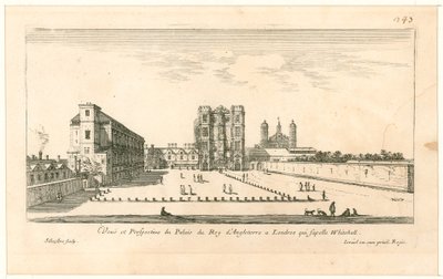 Whitehall. Gravure par Israël Silvestre, 1640 - English School