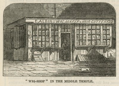 Boutique de perruques dans le Middle Temple - English School