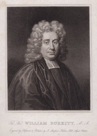 William Burkitt, ecclésiastique et écrivain anglais - English School