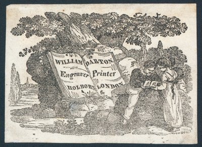 William Darton, graveur et imprimeur, carte de visite - English School