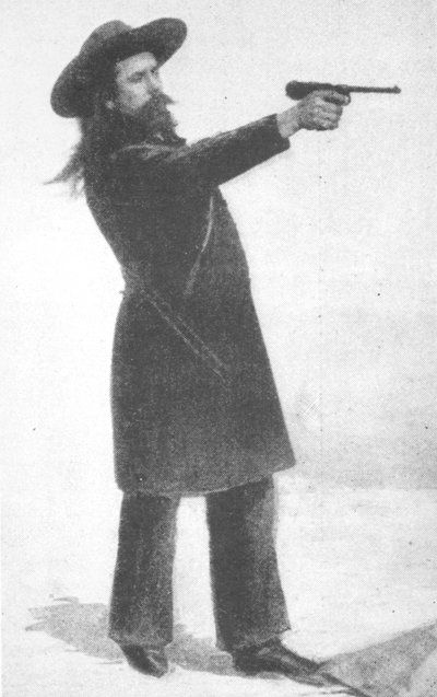 William F. Cody (Buffalo Bill) avec son nouveau fusil - English School
