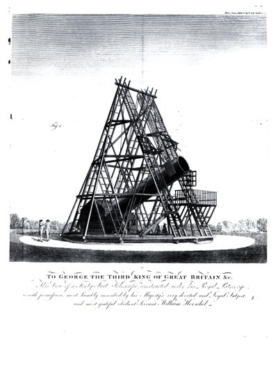 Le télescope de quarante pieds de William Herschel - English School