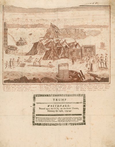 Souvenir de la foire sur la glace de William Hogarth - English School