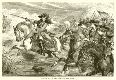 Guillaume III à la bataille de la Boyne - English School