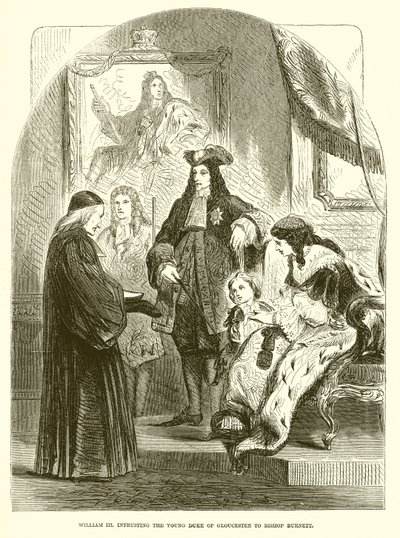 Guillaume III confiant le jeune duc de Gloucester à l