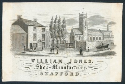 William Jones, fabricant de chaussures, carte de visite - English School