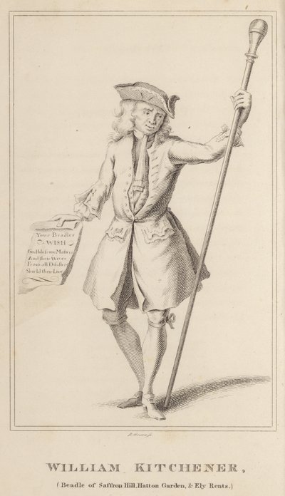 William Kitchener, bedeau de Saffron Hill, Hatton Garden et Ely Rents - English School