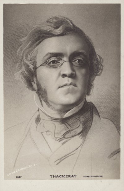 William Makepeace Thackeray (1811-1863), romancier anglais (lithographie) - English School