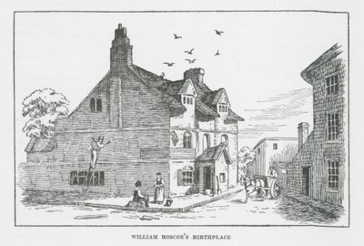 Lieu de naissance de William Roscoe (lithographie) - English School