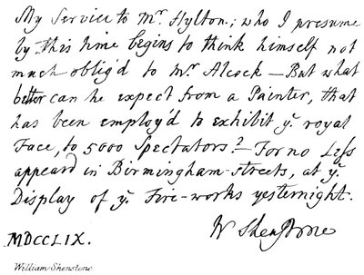 William Shenstone - English School