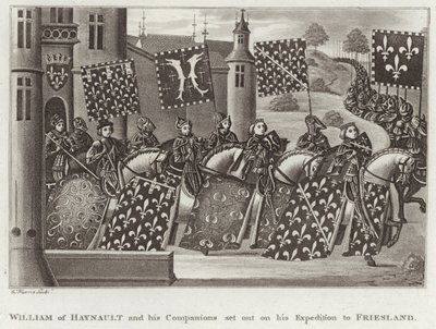 Guillaume de Hainaut et ses compagnons partent en expédition en Frise - English School