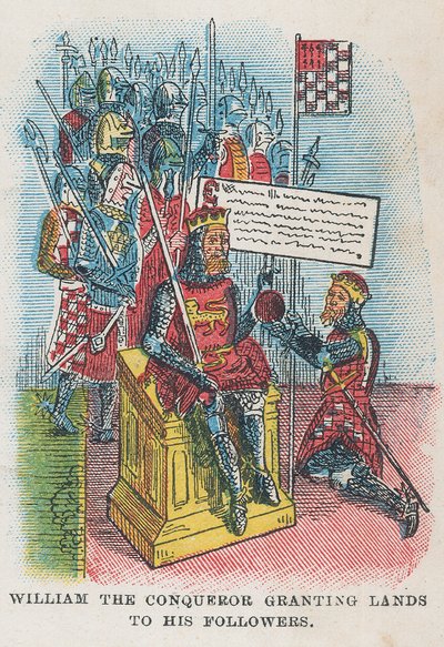 Guillaume le Conquérant accordant des terres à ses partisans - English School