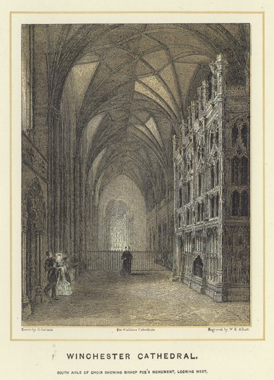 Cathédrale de Winchester, allée sud du chœur montrant le monument de l