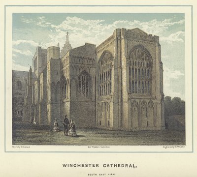 Cathédrale de Winchester, vue sud-est - English School