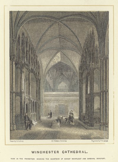 Cathédrale de Winchester, vue dans le presbytère montrant les chantries de l