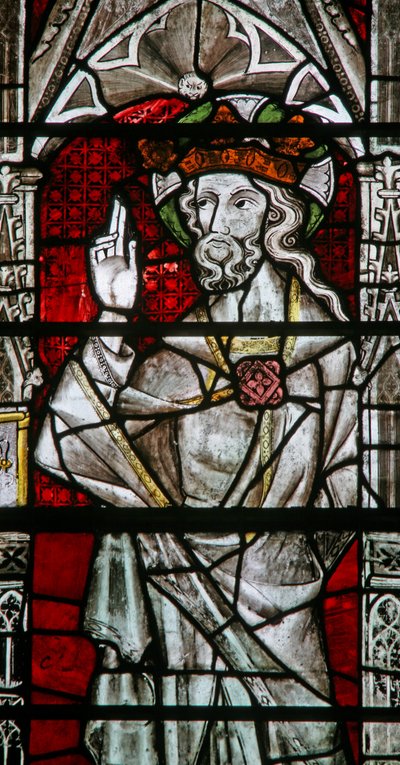 Fenêtre Ew représentant Dieu du Couronnement de la Vierge - English School