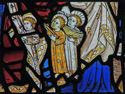 Fenêtre Ew représentant Sainte Marie Cléophas, Alphaeus et leurs enfants - English School