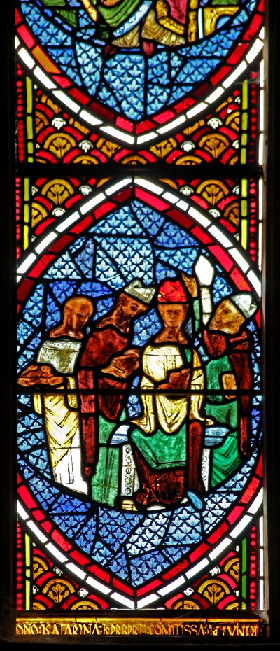 Fenêtre Ew représentant une scène de la Messe - English School
