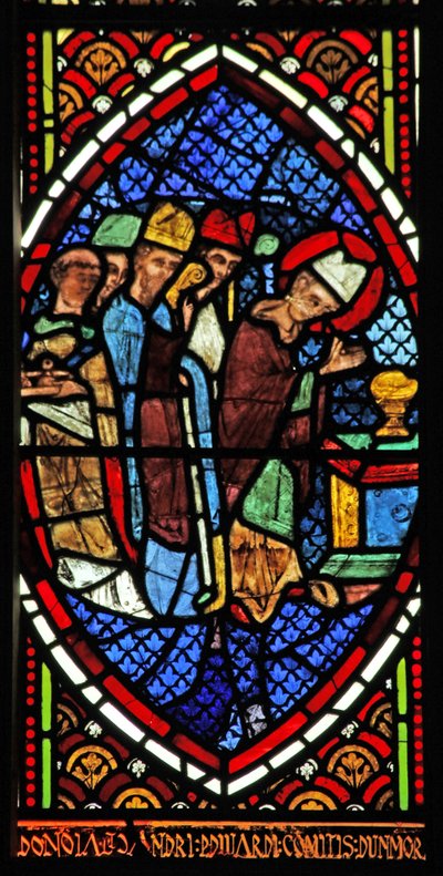 Fenêtre Ew représentant une scène de la Messe - English School