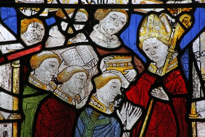 Fenêtre représentant les Sept Sacrements : Ordres sacrés - English School