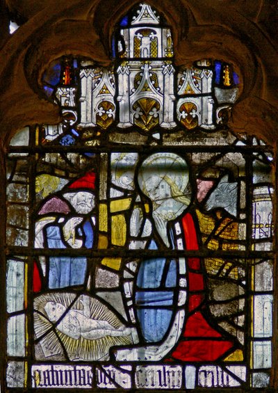 Fenêtre N8 représentant la Nativité - English School