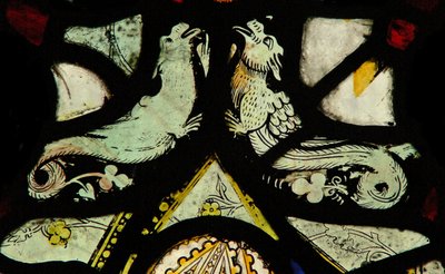 Fenêtre NaE représentant des grotesques - English School
