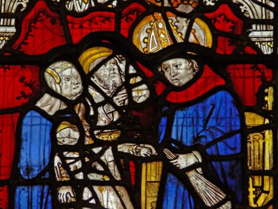 Fenêtre représentant Saint Martin allant à l