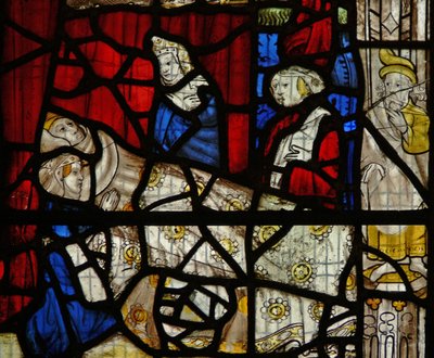 Fenêtre Nw représentant la naissance de Saint Martin - English School