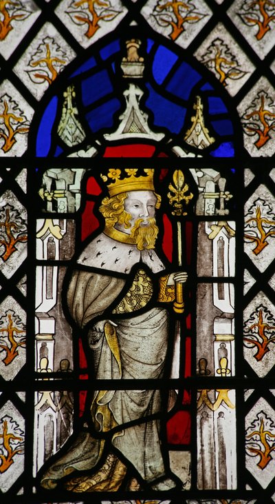 Fenêtre Sa représentant Édouard le Confesseur (ou Édouard III ?) - English School