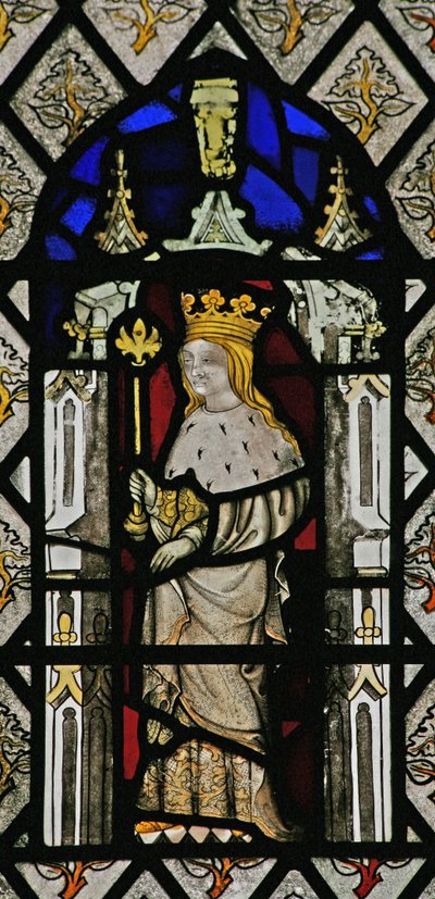 Fenêtre Sa représentant une reine ? - Philippa ? - ou Henri VI ? - English School