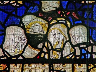 Fenêtre Ww représentant la Crucifixion - English School