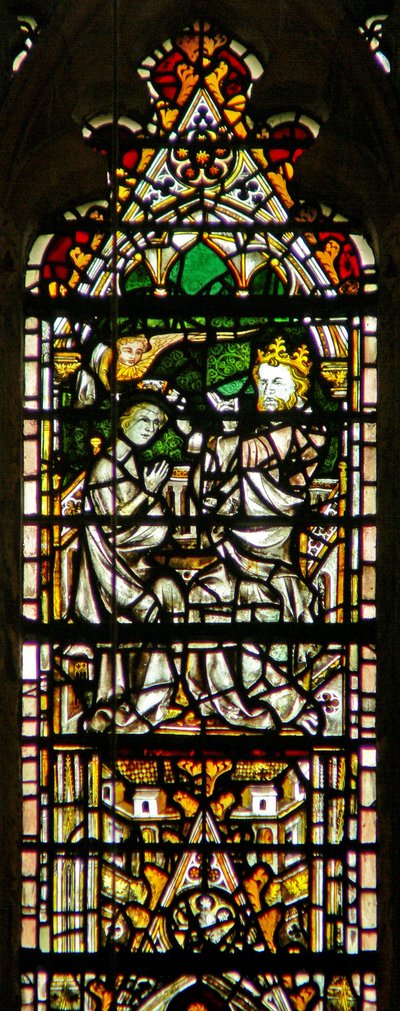 Fenêtre c7 représentant le Couronnement de la Vierge - English School