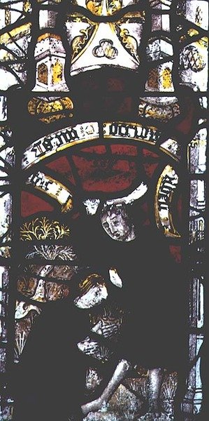 Fenêtre représentant les offrandes de Caïn et Abel, britannique - English School