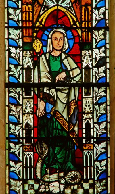 Vitrail représentant Sainte Marguerite - English School