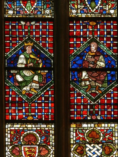Fenêtre représentant une figure généalogique : David et Nathan - English School