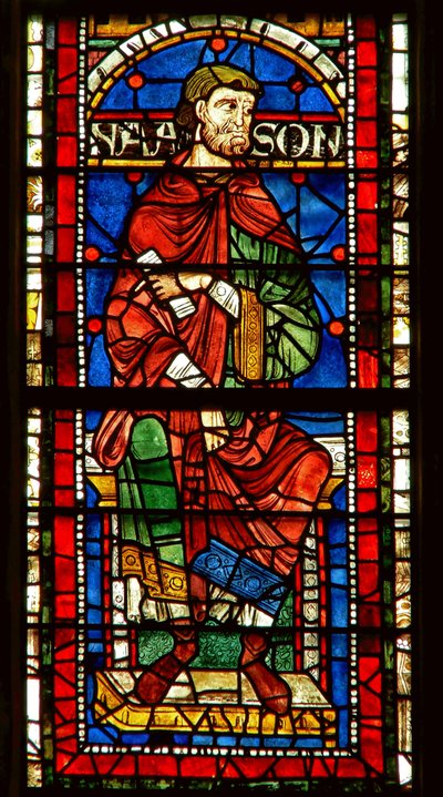 Fenêtre représentant une figure généalogique : Naasson - English School