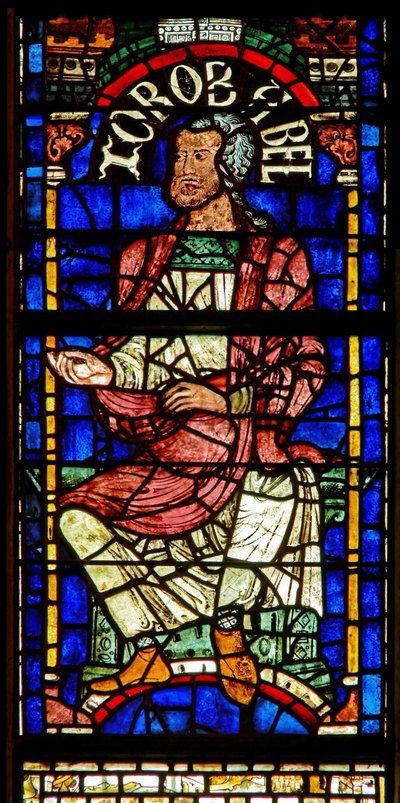Fenêtre représentant une figure généalogique : Zorobabel - English School