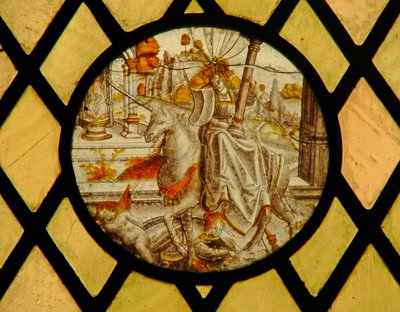 Fenêtre représentant une licorne - English School