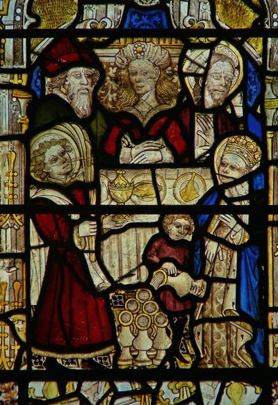 Fenêtre représentant les noces de Cana - English School
