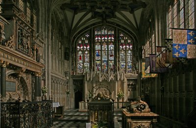 Fenêtre représentant la fenêtre est de la chapelle Beauchamp - English School