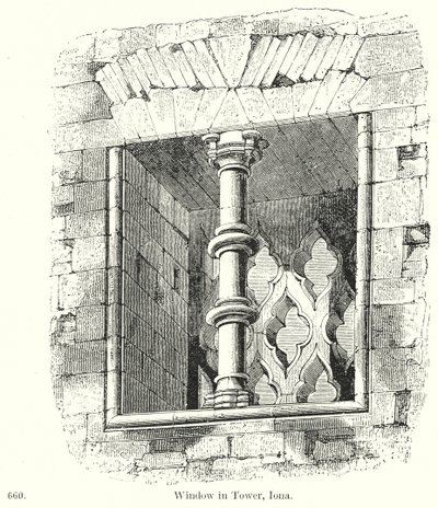 Fenêtre dans la tour, Iona (gravure) - English School