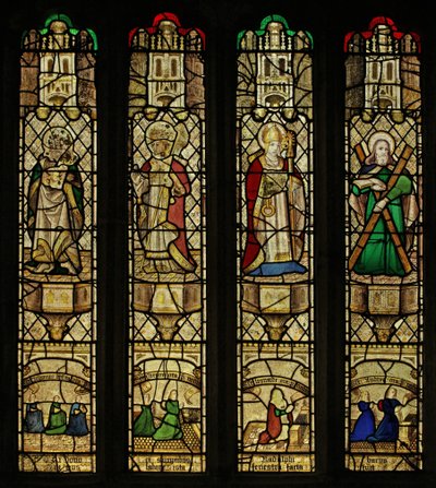 Fenêtre n2 représentant Saint Jean, Saint Grégoire, Saint Léonard et Saint André - English School