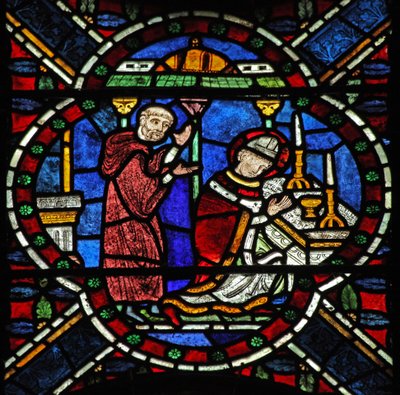 Fenêtre n7 représentant une scène de la vie de Saint Thomas Becket : à l